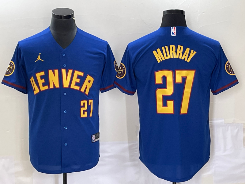 Nike 2023 Men Denver Nuggets 27 Murray Blue NBA Jersey